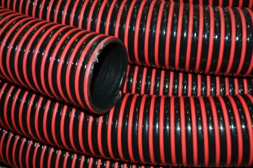Шланг ассенизаторский морозостойкий ПВХ 76 мм (50 м) чёрный с красной спиралью Португалия фото 3